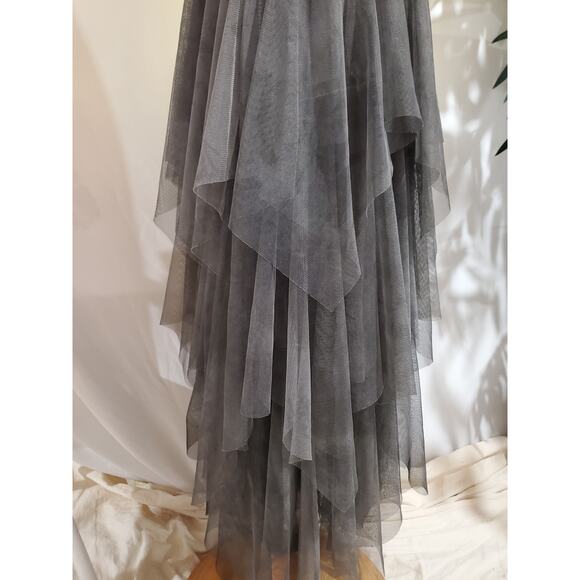 Liqui NWT Tiered Mesh Layered Skirt Italy S Dark Fairy Grunge Whimsigoth Witchy - Picture 6 of 10